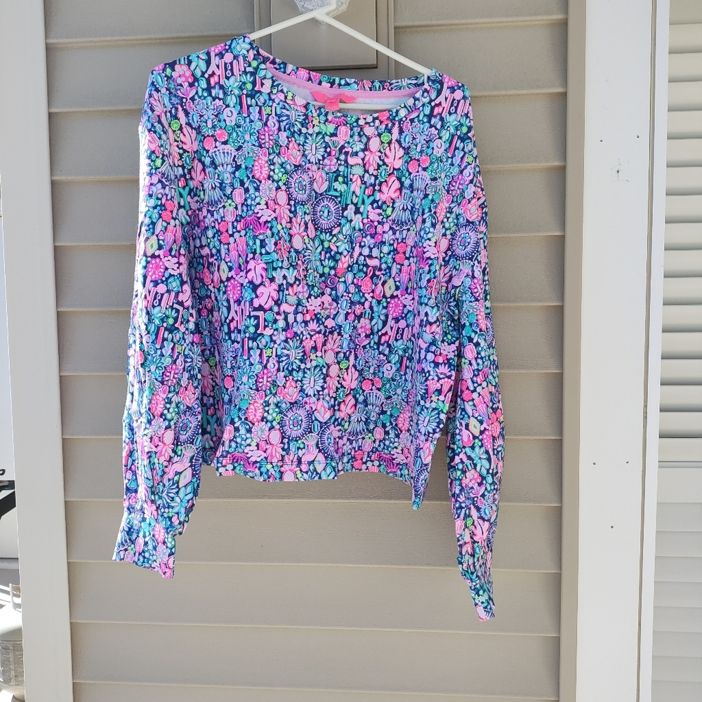 NWOT Lilly Pulitzer Kamala low tide Navy Jewelry sweatshirt.  Size L